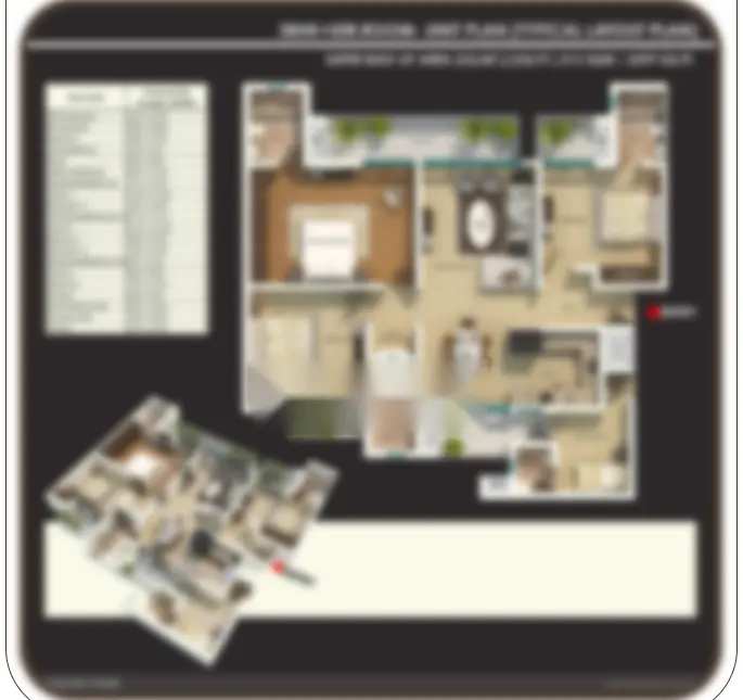 3 BHK floor plan preview supplied by the project team