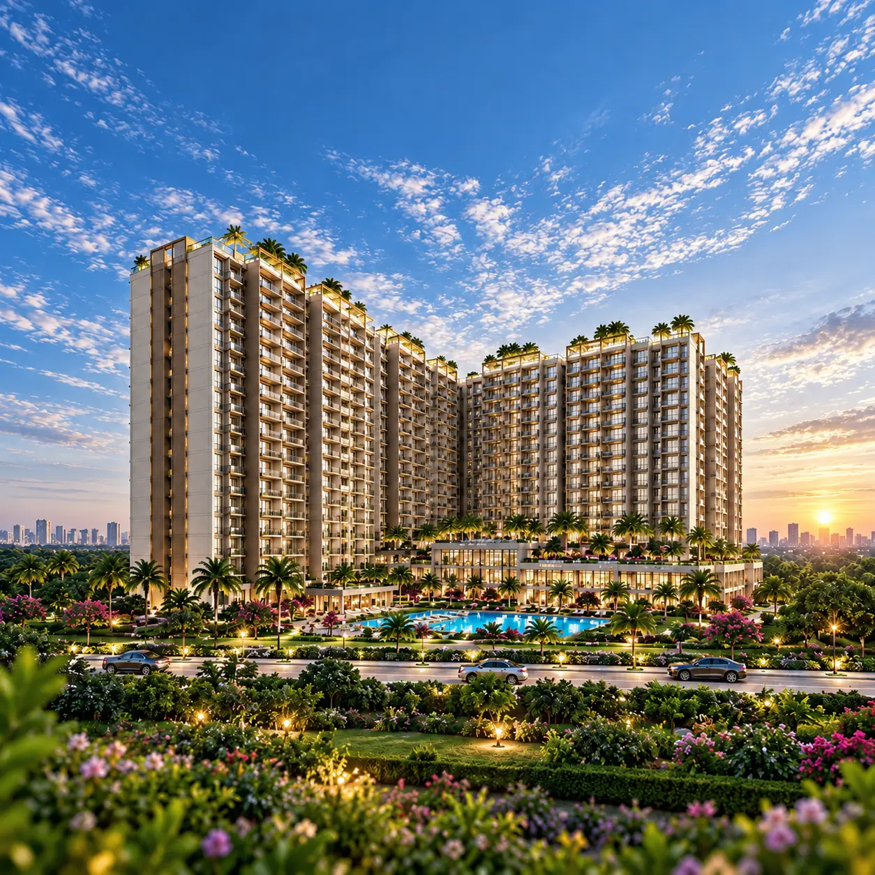 Conceptual visual of a premium high-rise residential development